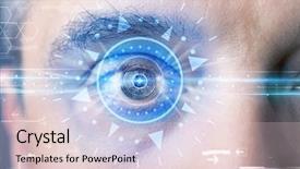  Presentation with iris - Amazing slides having modern cyber man with technolgy backdrop and a lemonade colored foreground