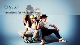  Presentation with hip hop dancing - Audience pleasing PPT layouts consisting of modern dancers dancing hip-hop backdrop and a light blue colored foreground