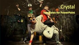  Presentation with hip hop - Amazing presentation design having modern dancers dancing backdrop and a tawny brown colored foreground