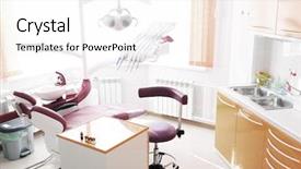  Presentation with enamel - Audience pleasing slide set consisting of modern dental cabinet backdrop and a white colored foreground