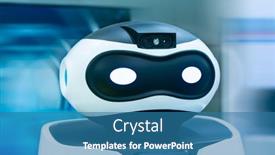  Presentation with robotics - Presentation featuring modern-design-ai-robot-new background and a teal colored foreground