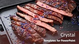  Presentation with wagyu - Presentation theme with modern-design-barbecue-dry-aged background and a tawny brown colored foreground