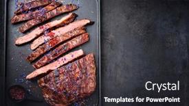  Presentation with barbecue - Beautiful slides featuring modern-design-barbecue-dry-aged backdrop and a dark gray colored foreground