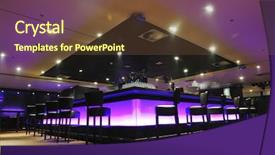  Presentation with night club - Colorful presentation design enhanced with modern design club restaurant bar backdrop and a tawny brown colored foreground