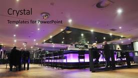  Presentation with night club - Presentation theme consisting of modern design club restaurant bar background and a violet colored foreground