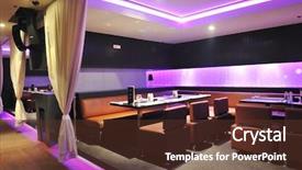  Presentation with bar and restaurant - Slide set featuring modern design club restaurant bar background and a tawny brown colored foreground