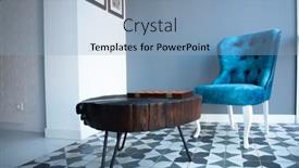  Presentation with home design - Beautiful PPT layouts featuring modern-design-home-interior backdrop and a light blue colored foreground