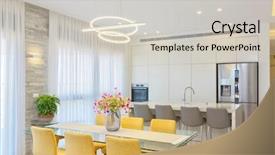  Presentation with kitchen design - Presentation design having modern design of luxury white background and a light gray colored foreground