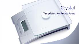  Presentation with kitchen - Audience pleasing presentation theme consisting of modern digital kitchen scale isolated backdrop and a  colored foreground