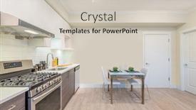  Presentation with dining - Audience pleasing slide set consisting of modern-dining-room-in-luxury backdrop and a soft green colored foreground