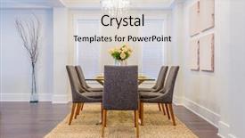  Presentation with luxury house - Audience pleasing presentation consisting of modern dining room in luxury backdrop and a lemonade colored foreground