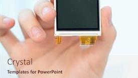  Presentation with diodes - Slide set featuring modern-display-based-on-organic background and a  colored foreground