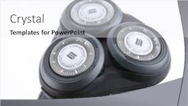  Presentation with electric - Theme consisting of modern-electric-shaver-with-three background and a  colored foreground