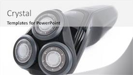  Presentation with electric - PPT theme consisting of modern-electric-shaver-with-three background and a  colored foreground