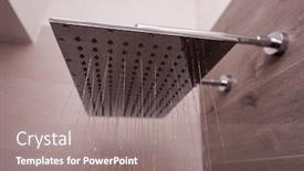  Presentation with modern elegant - Amazing presentation theme having modern-elegant-stainless-steel-shower backdrop and a gray colored foreground