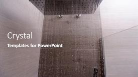  Presentation with modern elegant - Cool new PPT theme with modern-elegant-stainless-steel-shower backdrop and a gray colored foreground