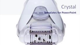  Presentation with modern - PPT theme enhanced with modern-epilator-isolated-on-white background and a sky blue colored foreground