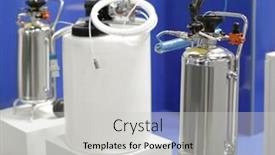  Presentation with exhibition - Cool new PPT theme with modern equipment on agricultural exhibition backdrop and a light gray colored foreground