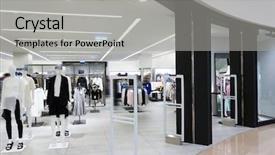  Presentation with luxury fashion - Slides enhanced with modern fashion shopfront view background and a light gray colored foreground