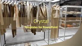  Presentation with hang - Presentation having modern-fashion-women-clothes-hang background and a  colored foreground