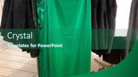  Presentation with dress shoes - Presentation design having modern-fashion-women-colorful-clothes background and a ocean colored foreground