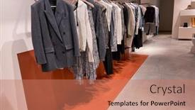  Presentation with fashion - Presentation theme having modern-fashion-women-colorful-clothes background and a  colored foreground