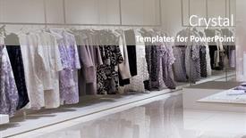  Presentation with hang - Theme having modern-fashion-women-colorful-clothes background and a gray colored foreground