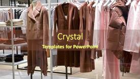  Presentation with hang - Slides enhanced with modern-fashion-women-colorful-clothes background and a tawny brown colored foreground