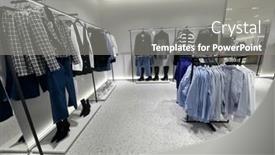  Presentation with hang - Presentation theme having modern-fashion-women-colorful-clothes background and a gray colored foreground