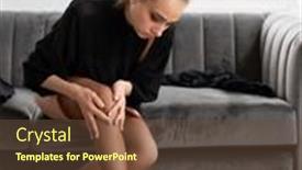  Presentation with black female - PPT layouts having modern-female-dancer-in-black background and a tawny brown colored foreground