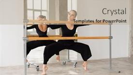  Presentation with black female - PPT theme enhanced with modern-female-dancer-in-black background and a mint green colored foreground