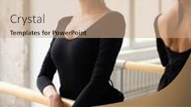  Presentation with black female - Presentation design with modern-female-dancer-in-black background and a coral colored foreground