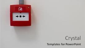  Presentation with fire alarm - Beautiful PPT theme featuring modern-fire-alarm-detail-white backdrop and a light gray colored foreground