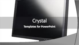  Presentation with flat - Colorful slides enhanced with modern flat screen lcd monitor backdrop and a dark gray colored foreground