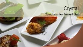 Presentation with tapas - PPT layouts featuring modern food - tapas group in a small background and a  colored foreground