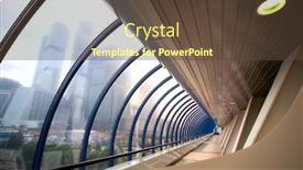  Presentation with interior - Colorful slides enhanced with modern-foot-bridge-interior backdrop and a tawny brown colored foreground