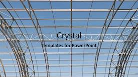  Presentation with construction work - Amazing presentation design having modern frame work of metal backdrop and a light blue colored foreground