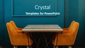  Presentation with furniture - Presentation consisting of modern-furniture-with-a-matte background and a ocean colored foreground