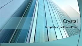  Presentation with highrise building - Amazing presentation design having modern futuristic commercial city business backdrop and a light blue colored foreground