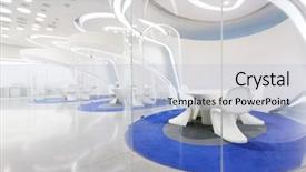  Presentation with modern medicine cardiology concept mixed - Slides with modern futuristic concept office interior background and a light blue colored foreground
