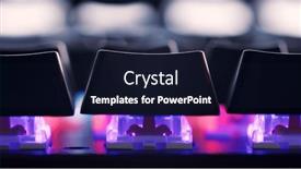  Presentation with modern color - Presentation design with modern-gaming-keyboard-close-up background and a wine colored foreground