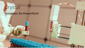  Presentation with pcr - PPT layouts featuring modern-genetic-laboratory-pcr-processor background and a coral colored foreground