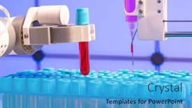  Presentation with pcr - Slides enhanced with modern-genetic-laboratory-pcr-processor background and a teal colored foreground