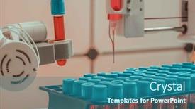  Presentation with pcr - Slides with modern-genetic-laboratory-pcr-processor background and a ocean colored foreground