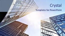  Presentation with office buildings - Beautiful presentation featuring modern glass and steel office buildings near potsdamer platz berlin germany backdrop and a light blue colored foreground