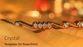  Presentation with diamonds - Audience pleasing slides consisting of modern-golden-bangle-with-diamonds backdrop and a gold colored foreground
