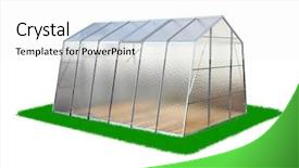  Presentation with modern agriculture - Audience pleasing presentation design consisting of modern greenhouse backdrop and a white colored foreground