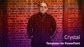  Presentation with youth sports - Presentation design consisting of modern-guy-with-red-hair background and a wine colored foreground