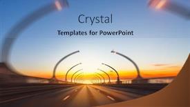  Presentation with motion - Presentation theme enhanced with modern-highway-toll-road background and a teal colored foreground