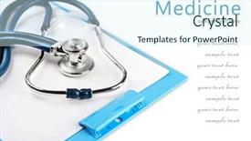  Presentation with medical supplies - Theme featuring medical supplies isolated on white background and a sky blue colored foreground